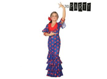 Gyerek Jelmez Flamenco táncos Kék 7-9 Év