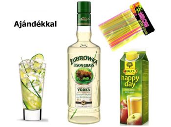 Zubrowka Alma Csomag 0,7 + Ajándék Zubrowka Long Drinkes Pohárral és szívószállal