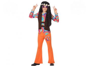 Gyerek Jelmez Hippie Narancszín (2 db) 3-4 Éves kor