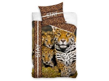 LEOPÁRDOS 2 részes ágynemű-garnitúra 140x200+70x90 cm