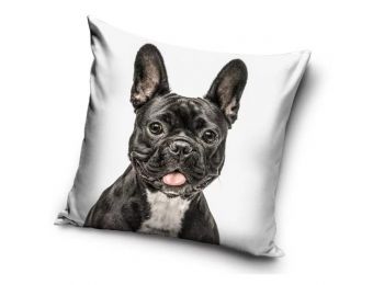 FRANCIA BULDOG KUTYÁS díszpárnahuzat 40x40 cm