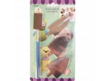 Műanyag nyelű fondant formázó 4 különleges fejjel