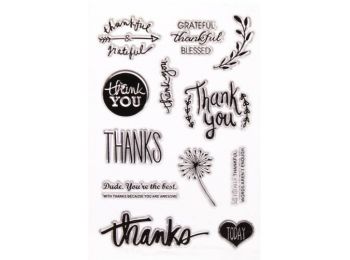 Thank you szilikon fondant pecsét készlet