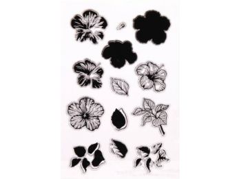 Virágszirmok és levelek szilikon fondant pecsét készlet