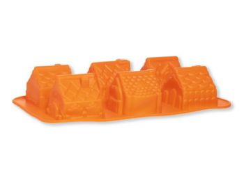 6 adagos karácsonyi házikó szilikon muffin sütőforma