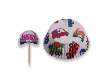 24 adagos autós muffin díszítő készlet