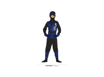 Kék nindzsa, ninja halloween farsangi jelmez szett - gyerek