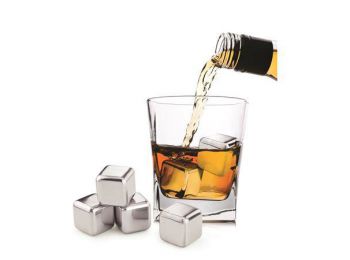 Fém jégkocka, 2,5x2,5cm, 2db-os szett (KHKE109)