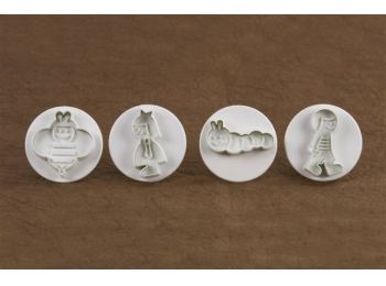 4 részes kukacos és emberkés fondant kiszúró készlet