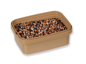 Fekete-fehér-narancs apró cukorgyöngy mix