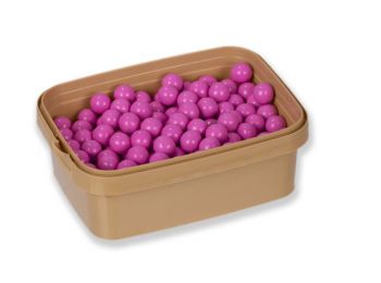 Nagyszemű pink csokival töltött cukorgyöngy