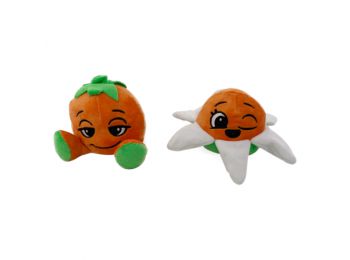 Kifordítható plüss játékfigura gyümölcs - narancs
