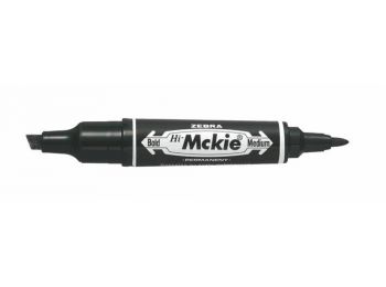 Alkoholos marker, 2,0/4,0 mm, kúpos/vágott, kétvégű, ZEBRA Hi-Mckie, fekete (TZ50251)
