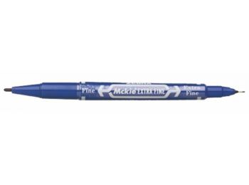 Alkoholos marker, 0,5/1,0 mm, kétvégű, ZEBRA Mckie Extra Fine, kék (TZ50352)