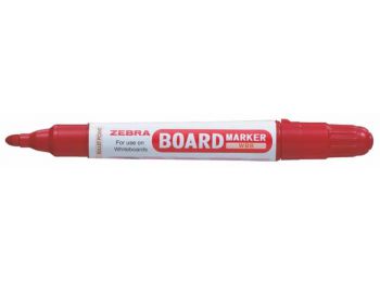 Táblamarker, 2,6 mm, kúpos, ZEBRA Board Marker, piros (TZ3