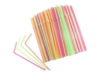 Hajlíthatós Neon szívószál 500 db os