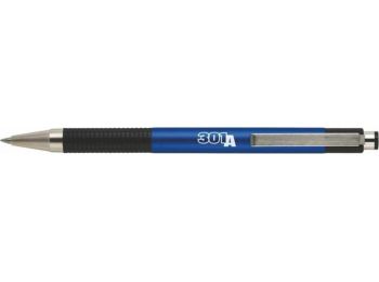 Golyóstoll, 0,24 mm, nyomógombos, kék tolltest, ZEBRA F301A, kék (TZ26342)