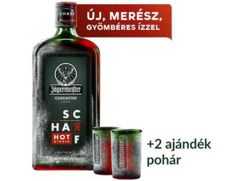 Jägermeister Scharf likőr +2 ajándék pohár 1L 33%