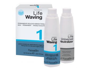 FarmaVita Life Waving dauerszett 1 vékonyszálú, normál és vegyileg kevésbé igénybevett hajra, 2x110 ml