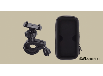 Univerzális biciklis telefontartó - Fekete