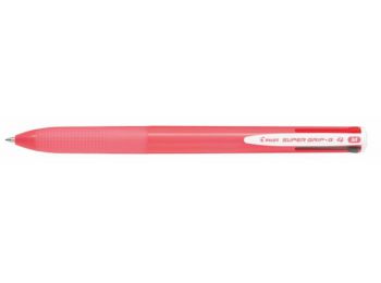 Golyóstoll, 0,27 mm, nyomógombos, négyszínű, PILOT Super Grip G, rózsaszín (PSGGNY4R)
