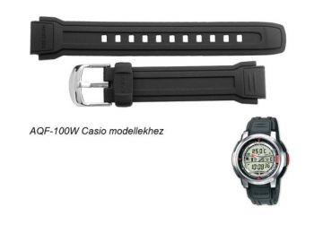 AQF-100 Casio fekete műanyag óraszíj
