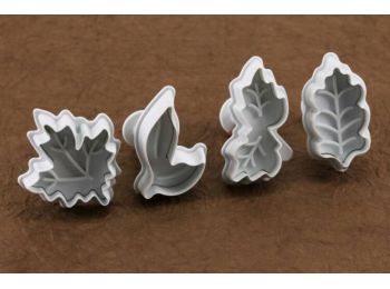 4-féle levél alakú keksz- és fondant kiszúró készlet