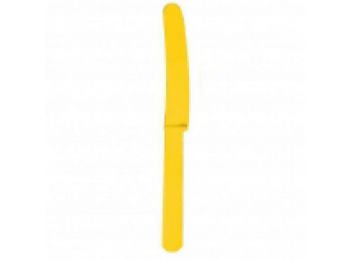 Sárga műanyag kés készlet 10 db/cs 