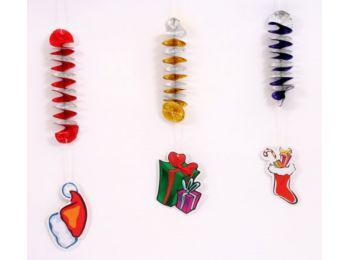 Karácsonyi függő dekoráció 3 db/cs 