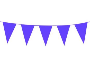 Óriás lila műanyag zászló 46 x 30 cm 10 m