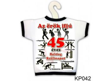Üvegre húzható póló 45. születésnapra
