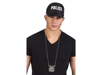 Rendőr jelvény nyakláncon