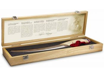 Pezsgő kard, pezsgő szablya 45 cm es fa díszdobozban