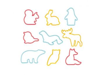 Téli állatos süti kiszúró készlet gyerekeknek Tescoma 