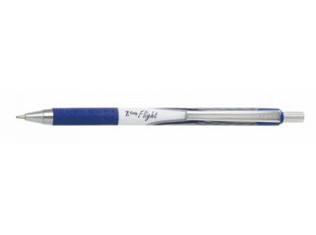 Golyóstoll, 0,34 mm, nyomógombos, ZEBRA Z-Grip Flight, kék (TZ13302)