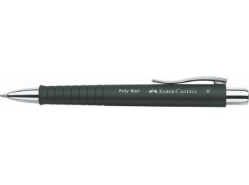 Golyóstoll, nyomógombos tolltest, fekete tolltest, FABER-CASTELL Poly Ball, kék (TFC241199)