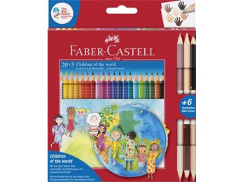 Színes ceruza készlet, háromszögletű, FABER-CASTELL Chi