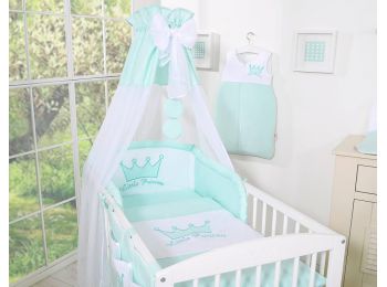 BabyLion Prémium baldachin - Menta - Fehér gömbök - Prin