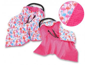 BabyLion Prémium univerzális kétoldalas takaró - Pink - Flamingó