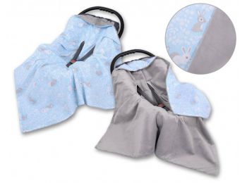 BabyLion Prémium univerzális takaró - Kék nyuszik