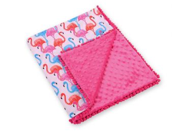 BabyLion Prémium két oldalú Minky takaró - Rózsaszín -