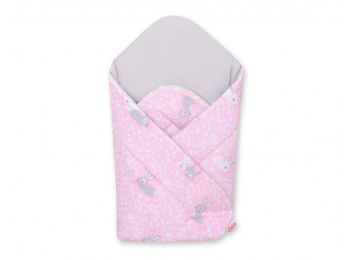 BabyLion Prémium merevített pólya - Rózsaszín nyuszik