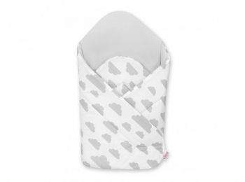 BabyLion Prémium merevített pólya - Szürke - felhők