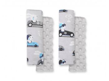 BabyLion Prémium Biztonsági öv védő - Minky - Szürke a