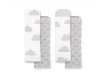 BabyLion Prémium Biztonsági öv védő - Minky - Szürke f