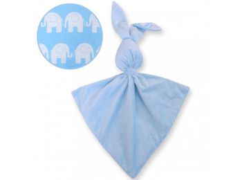 BabyLion Prémium nyuszis szundikendő - Kék elefántok