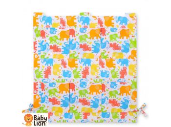 BabyLion Prémium Zsebes tároló kiságyra - Színes elefá