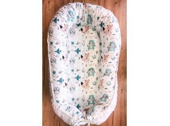 BabyLion Babafészek kifordítható - Erdő állatkái - Feh