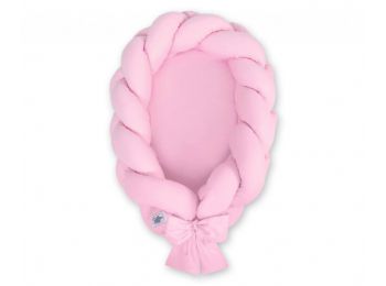 Fonott babafészek és rácsvédő - 2in1 - rózsaszín - r