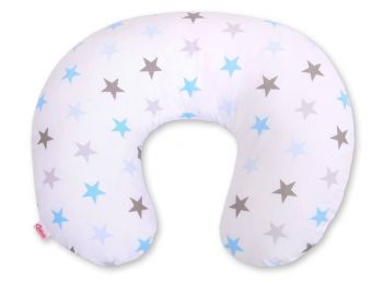 BabyLion Prémium Etető párna - Kék nagy csillagok